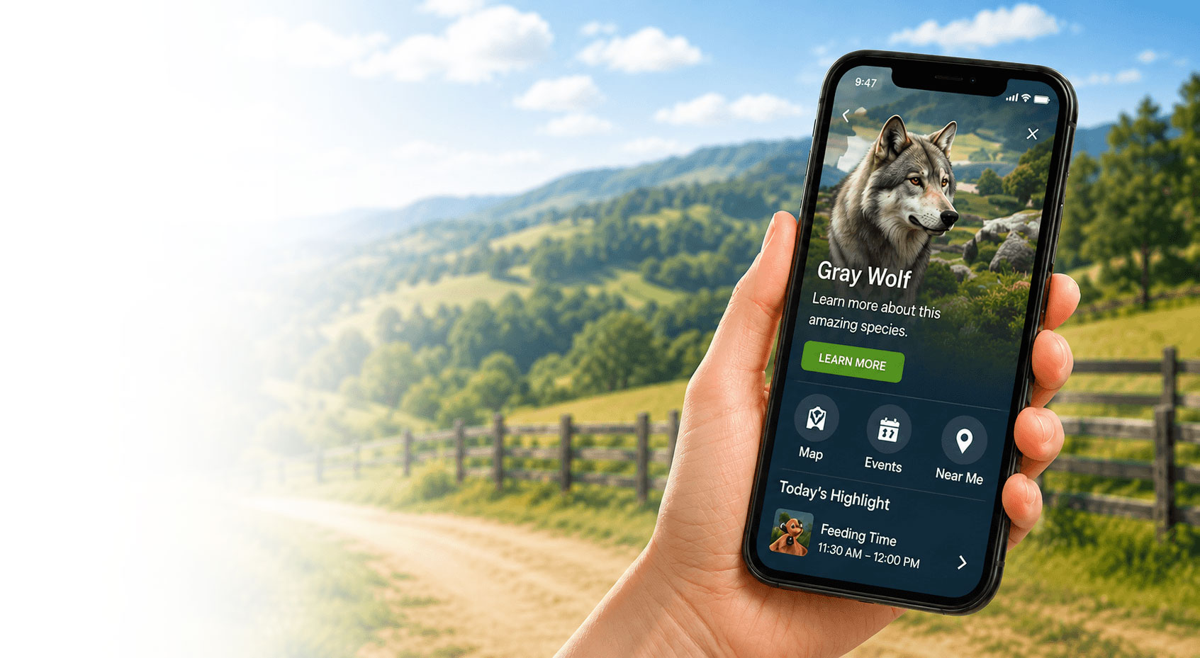 Visitor Engagement Mobile App UI